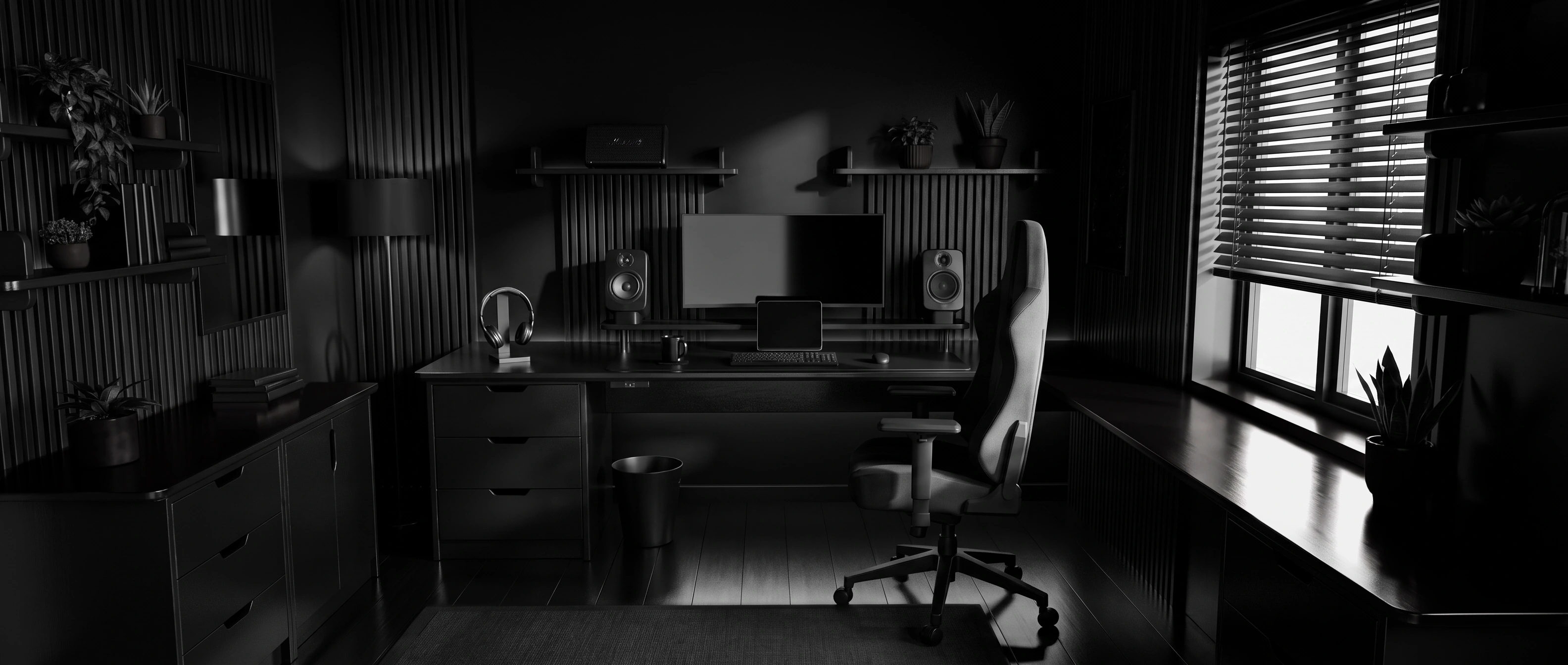 Pase de reflejos del estudio sobre fondo oscuro